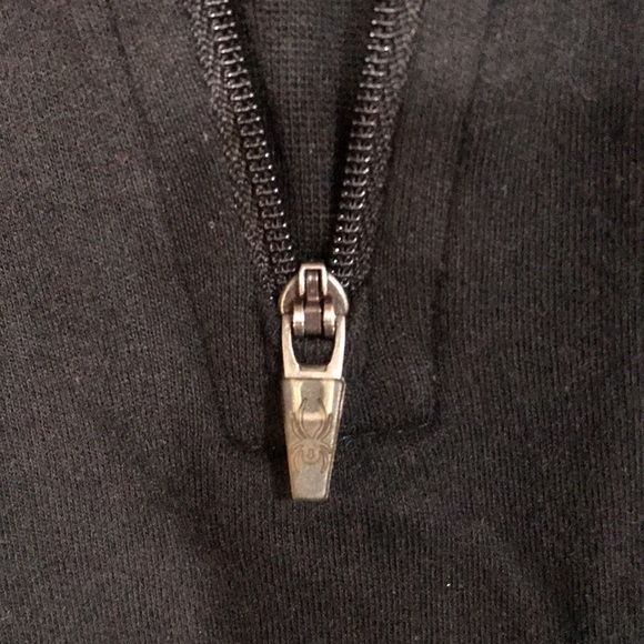 Spider Black Embroidered Insignia Pull-Over Quarter Zip size L - Picture 7 of 12